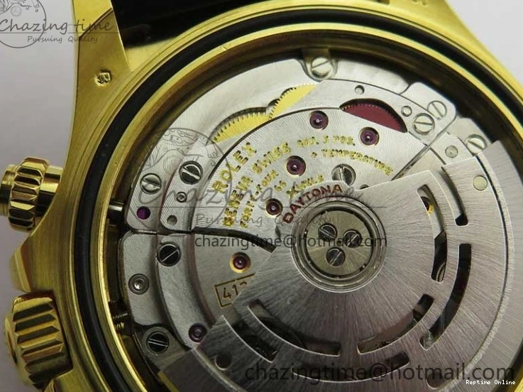 0412 Daytona 116518 Noob 1:1 Best Edition YG Plated 904L SS Case Goid Diamonds Dial on Black Rubber Strap SA4130 V4 (Free Extra Strap) Versatile 2587